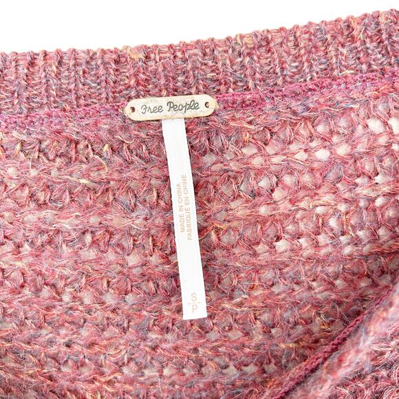 Free People Maroon Wool Linen Mohair Blend Shirt Sz S - Picture 2 of 7